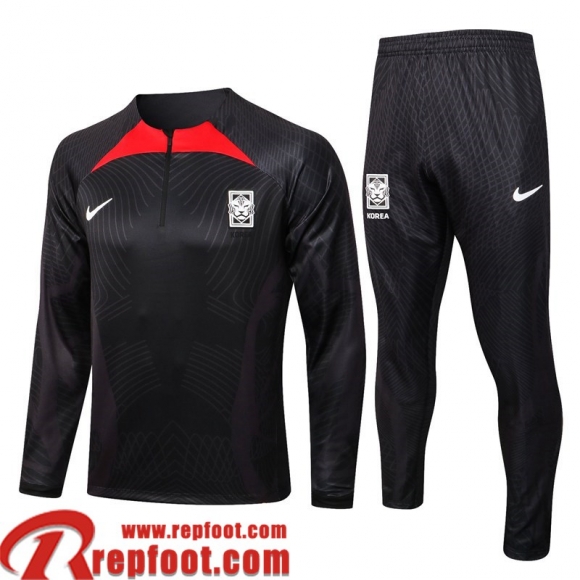 Survetement de Foot Korea noir Homme 22 23 TG346  Survetement de Foot Korea noir Homme 22 23 TG346