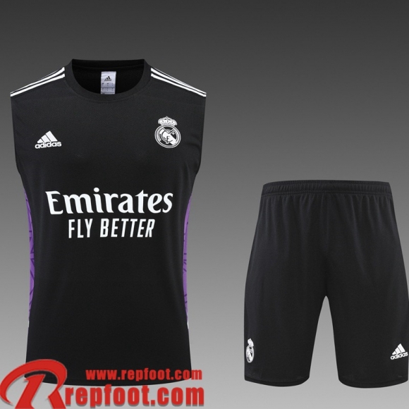 Survetement Sans manches Real Madrid noir Homme 22 23 TG393