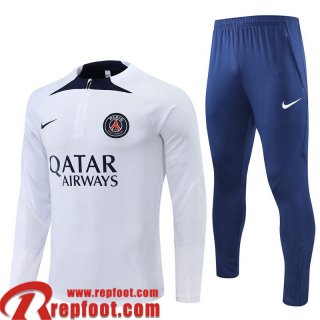 Survetement de Foot PSG Blanc Homme 22 23 TG308