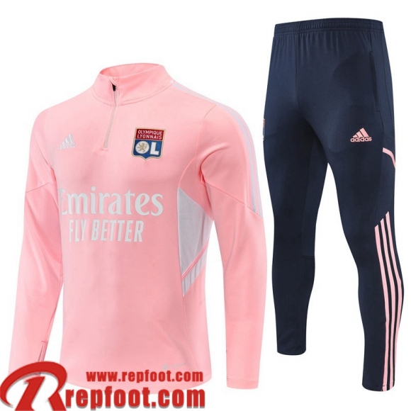 Survetement de Foot Lyon rose Homme 22 23 TG315