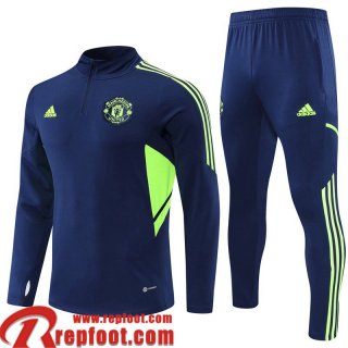 Survetement de Foot Manchester United bleu Homme 22 23 TG318