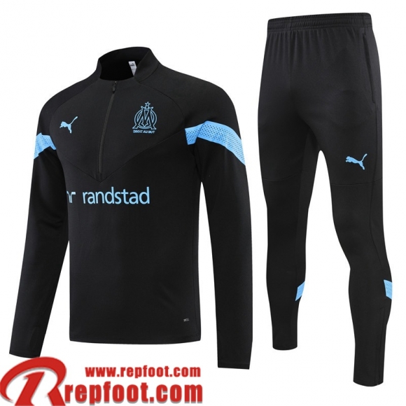 Survetement de Foot Marseille noir Homme 22 23 TG321