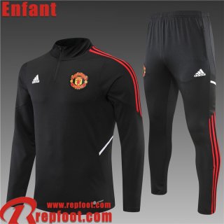 Survetement de Foot Manchester United noir Enfant 22 23 TK313