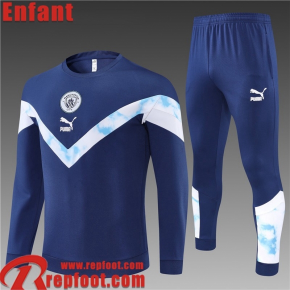 Survetement de Foot Manchester City bleu Enfant 22 23 TK323