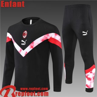 Survetement de Foot AC Milan noir Enfant 22 23 TK324