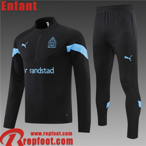 Survetement de Foot Marseille noir Enfant 22 23 TK331