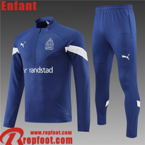 Survetement de Foot Marseille bleu Enfant 22 23 TK333