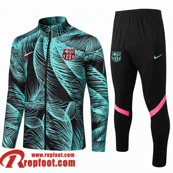 Barcelone Veste Foot vert Homme 21 22  Barcelone Veste Foot vert Homme 21 22