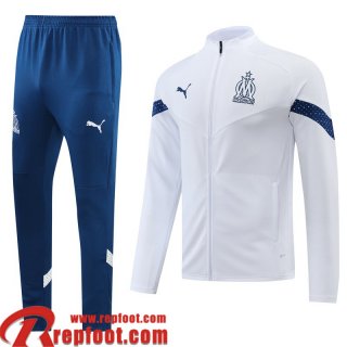 Veste Foot Olympique De Marseille Blanc Homme 22 23 JK518