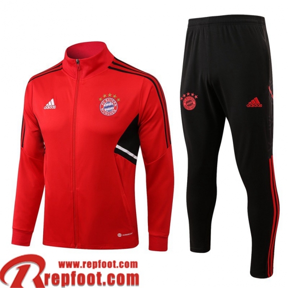 Veste Foot Bayern Munich rouge Homme 22 23 JK521  Veste Foot Bayern Munich rouge Homme 22 23 JK521