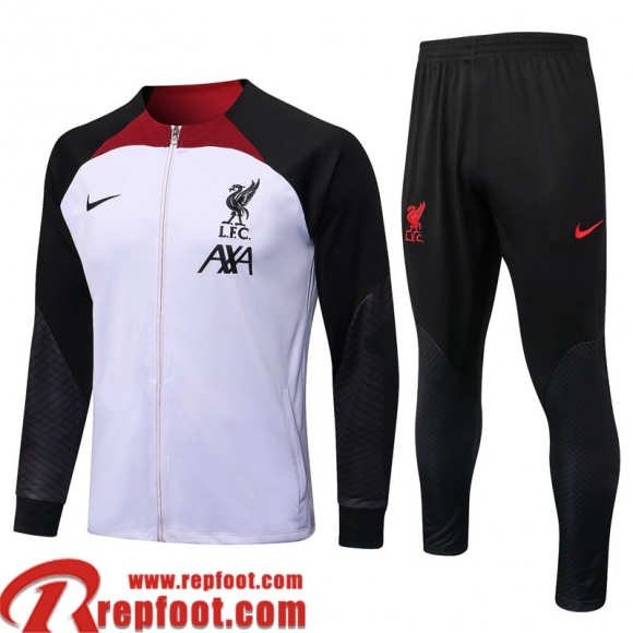 Veste Foot Liverpool Blanc Homme 22 23 JK531 Veste Foot Liverpool Blanc Homme 22 23 JK531