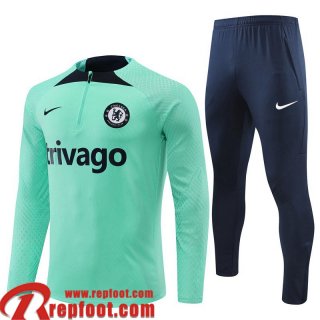 Survetement de Foot Chelsea vert clair Homme 22 23 TG414