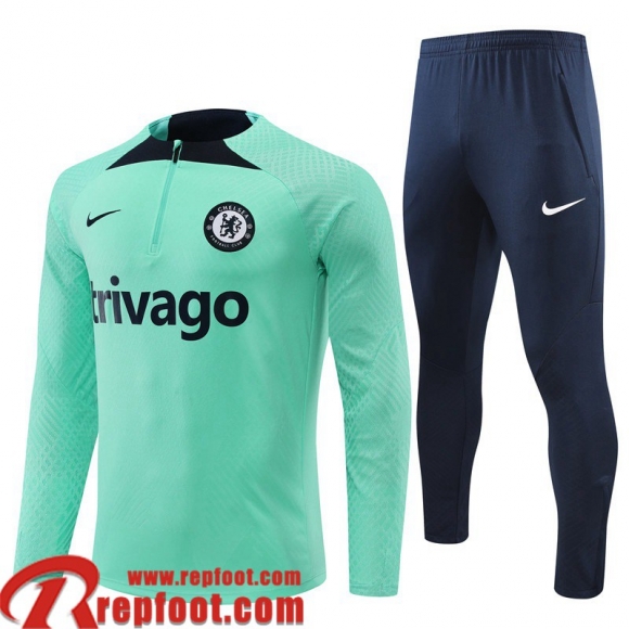 Survetement de Foot Chelsea vert clair Homme 22 23 TG414  Survetement de Foot Chelsea vert clair Homme 22 23 TG414