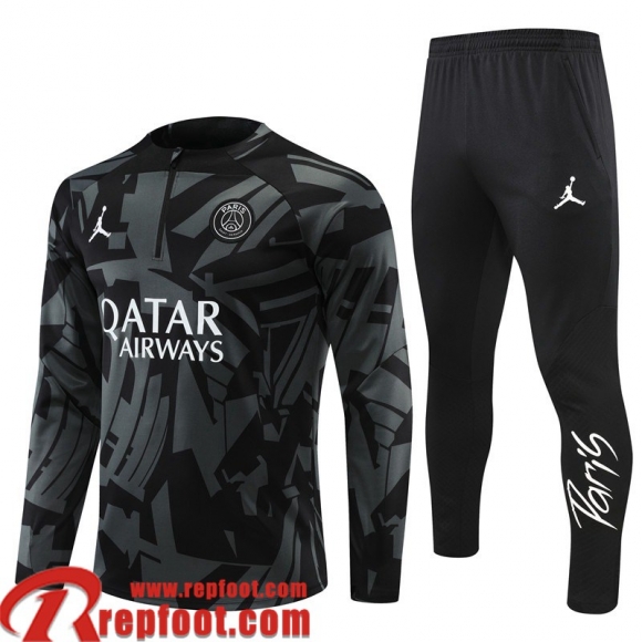 Survetement de Foot PSG Paris Gris-noir Homme 22 23 TG426