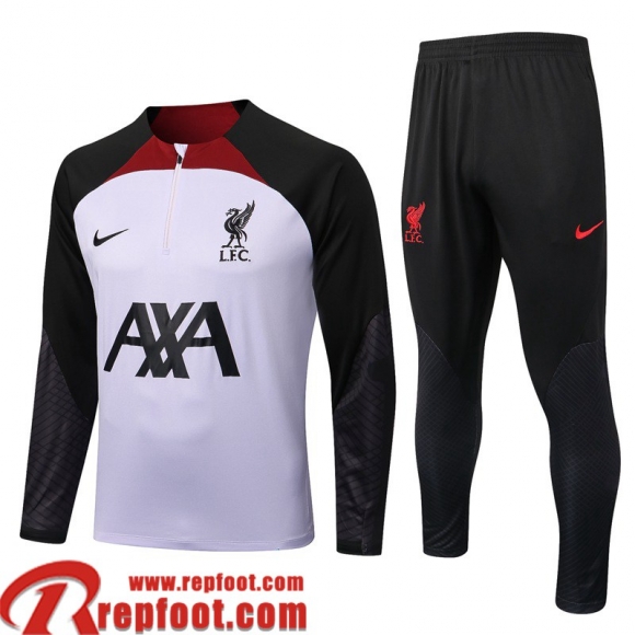 Survetement de Foot Liverpool Blanc Homme 22 23 TG439
