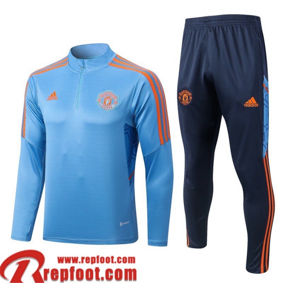 Survetement de Foot Manchester United bleu Homme 22 23 TG442