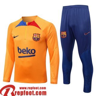 Survetement de Foot Barcelone orange Homme 22 23 TG447