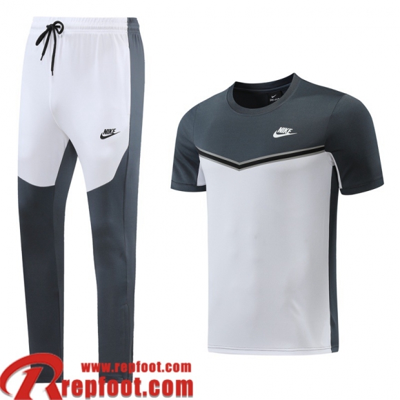 Survetement T Shirt Sport blanc gris foncé Homme 22 23 TG481