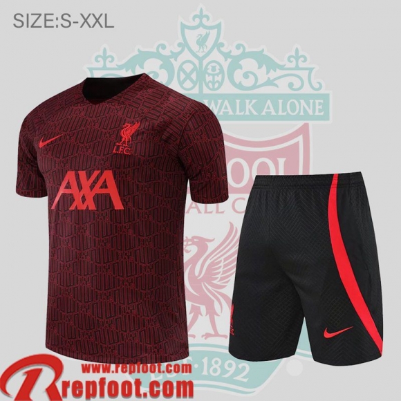 Survetement T Shirt Liverpool rouge foncé Homme 22 23 TG484