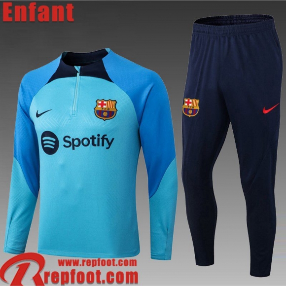 Survetement de Foot Barcelone bleu Enfant 22 23 TK348