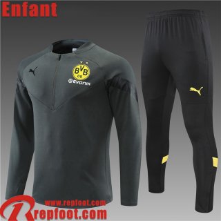 Survetement de Foot Dortmund BVB gris Enfant 22 23 TK350