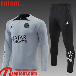 Survetement de Foot PSG Paris gris Enfant 22 23 TK365