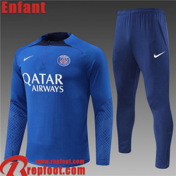 Survetement de Foot PSG Paris bleu Enfant 22 23 TK366