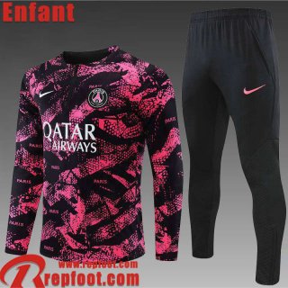 Survetement de Foot PSG Paris rose noir Enfant 22 23 TK367