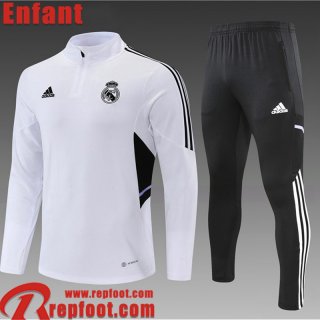 Survetement de Foot Real Madrid Blanc Enfant 22 23 TK369