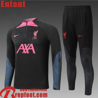 Survetement de Foot Liverpool noir Enfant 22 23 TK378