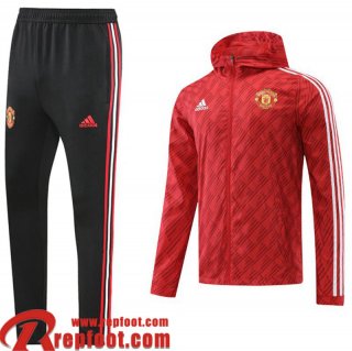 Coupe Vent - Sweat a Capuche Manchester United rouge Homme 22 23 WK104