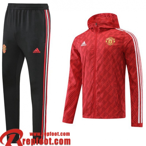 Coupe Vent - Sweat a Capuche Manchester United rouge Homme 22 23 WK104