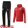 Coupe Vent - Sweat a Capuche Sao Paulo rouge Homme 22 23 WK105