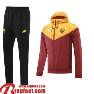 Coupe Vent - Sweat a Capuche AS Rome rouge foncé Homme 22 23 WK113