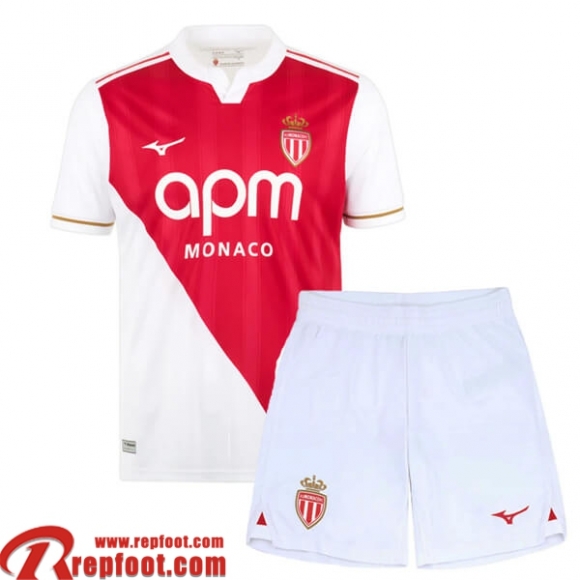 AS Monaco Maillots De Foot Domicile Enfant 2025 2026  AS Monaco Maillots De Foot Domicile Enfant 2025 2026