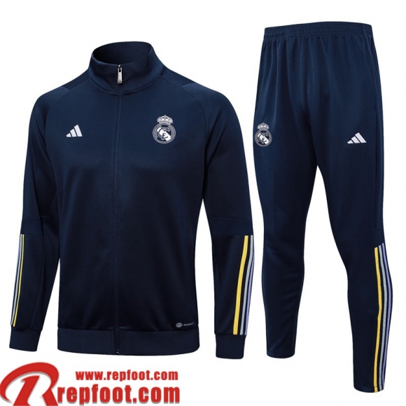 Real Madrid Veste Foot bleu marine Homme 23 24 B08