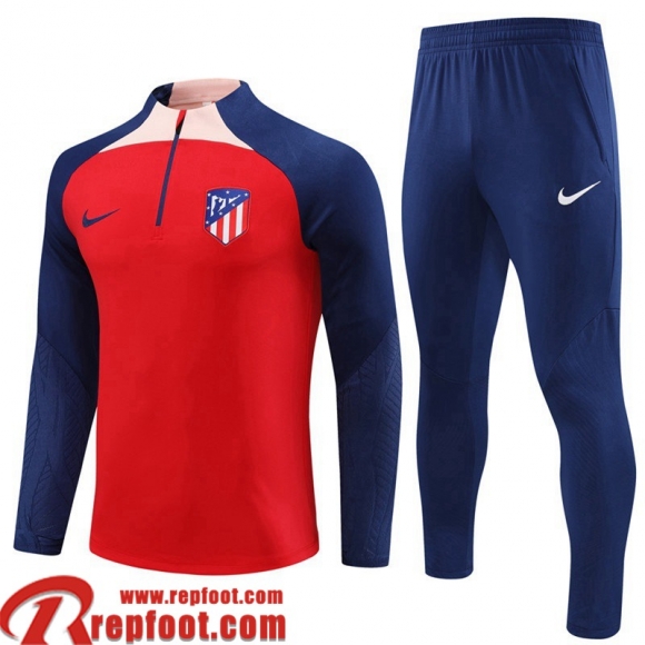 Atletico Madrid Survetement de Foot rouge Homme 23 24 A01