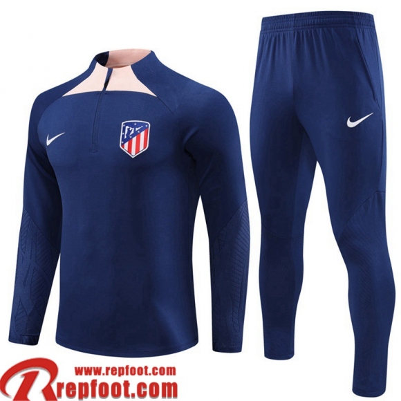 Atletico Madrid Survetement de Foot bleu Homme 23 24 A03  Atletico Madrid Survetement de Foot bleu Homme 23 24 A03