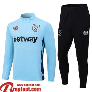West Ham United Survetement de Foot bleu clair Homme 23 24 A47