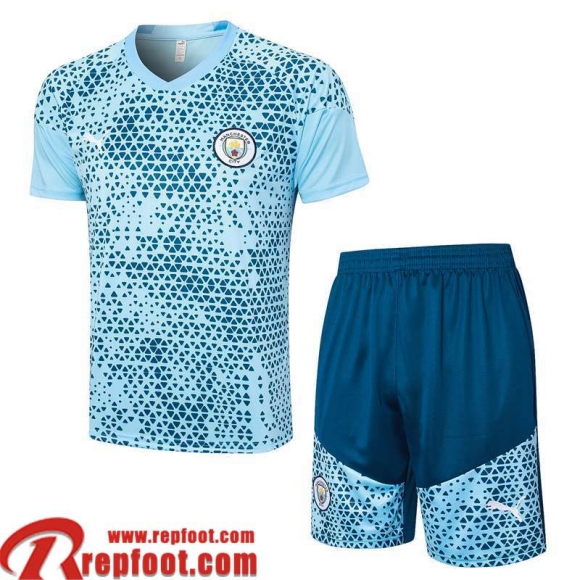 Manchester City Survetement de Foot bleu clair Homme 23 24 A83