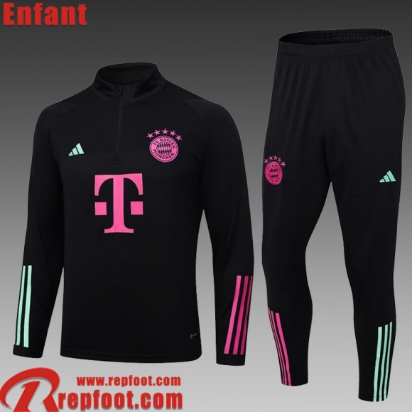 Bayern Munich KIT: Survetement de Foot noir Enfant 23 24 C02