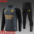 Real Madrid KIT: Survetement de Foot gris foncé Enfant 23 24 C09