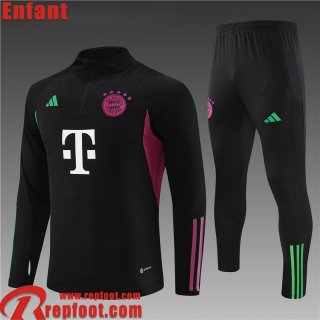 Bayern Munich KIT: Survetement de Foot noir Enfant 23 24 C10