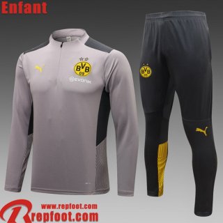 Dortmund KIT: Survetement de Foot gris Enfant 23 24 C15