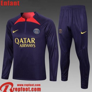 PSG KIT: Survetement de Foot Violet Enfant 23 24 C18