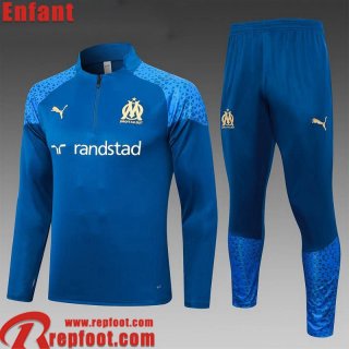 Marseille KIT: Survetement de Foot bleu Enfant 23 24 C19