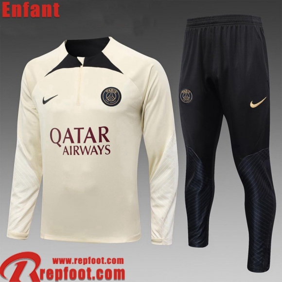 PSG KIT: Survetement de Foot jaune clair Enfant 23 24 C23