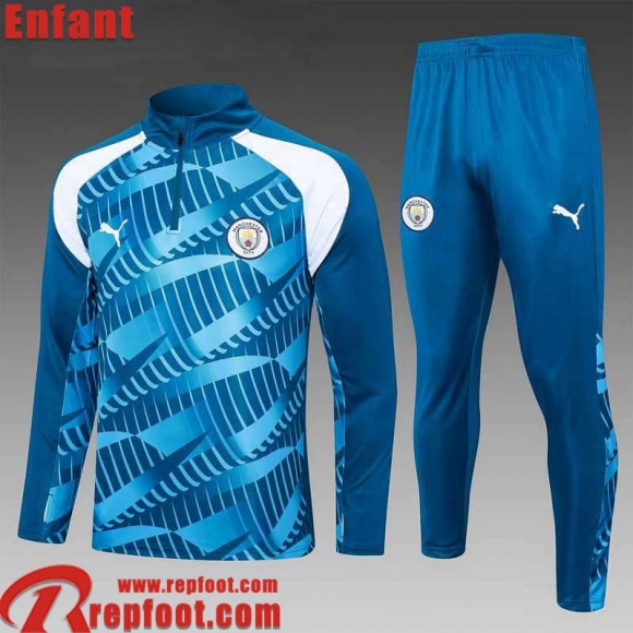 Manchester City KIT: Survetement de Foot bleu Enfant 23 24 C24