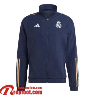 Real Madrid Coupe Vent bleu marine Homme 23 24 D69