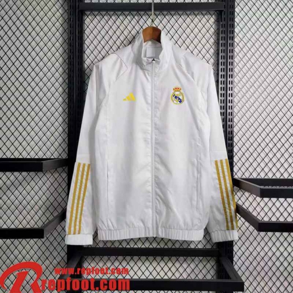 Real Madrid Coupe Vent Blanc Homme 23 24 D70 Real Madrid Coupe Vent Blanc Homme 23 24 D70
